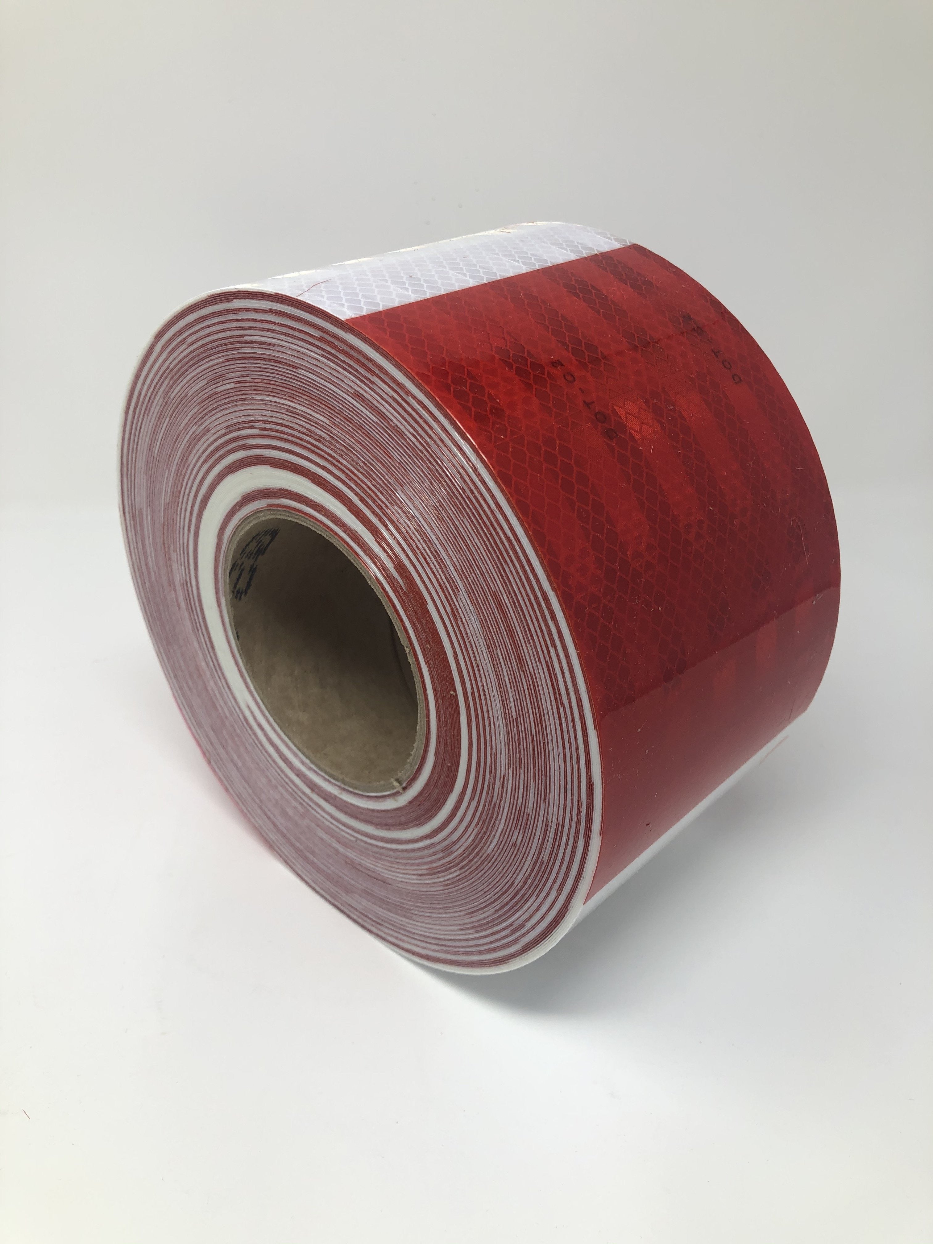 4" x 150' Roll 3M 983-326 6" RED / 6" WHITE DOT Reflective Conspicuity Tape