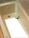 16" Wide x 34" Long Textured Non-Slip Adhesive Bath-Mat - WHITE - Single Mat