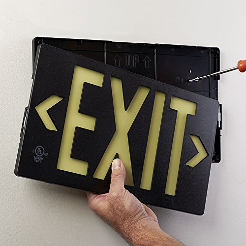 Jessup Glo Brite 7060-100-B Photoluminescent Egress Exit Sign PF100 ...