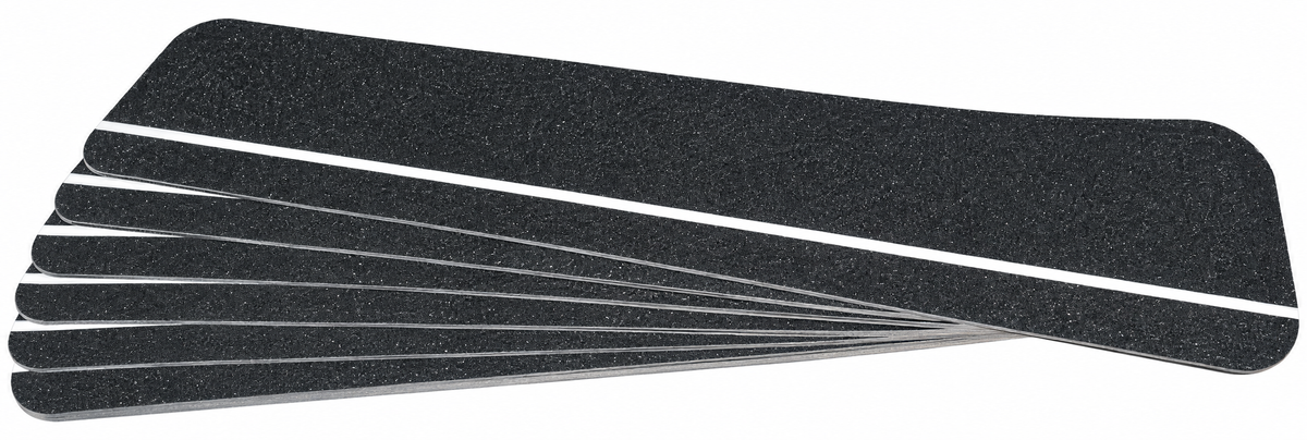 6" X 24" BLACK with GLOW Stripe 80 Grit Non-Slip Abrasive Tread - Case of 24
