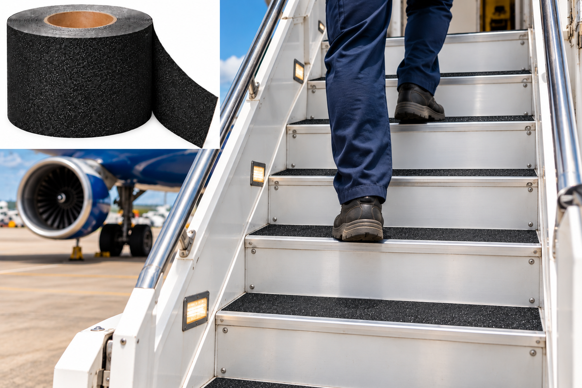 36" X 60' Roll BLACK Abrasive 80 Grit Non-Slip Tape