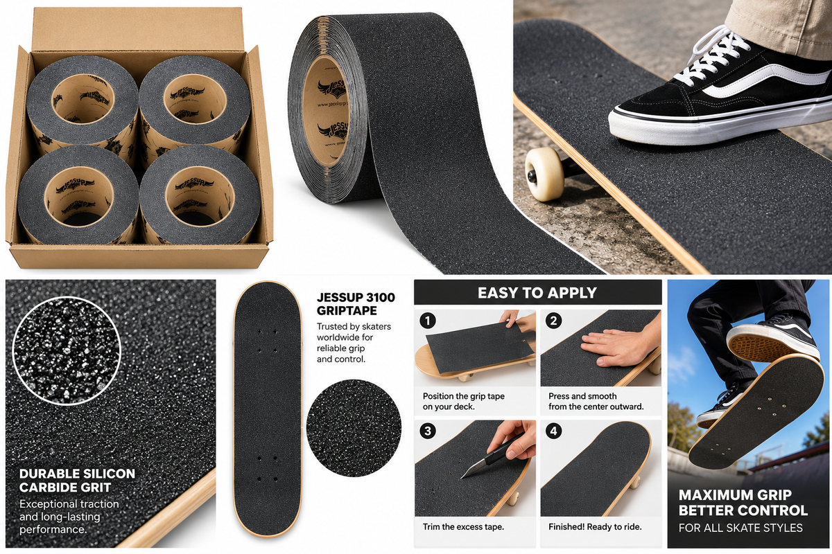 9" X 33" Jessup Skateboard Griptape - Pkg. of 100 Sheets