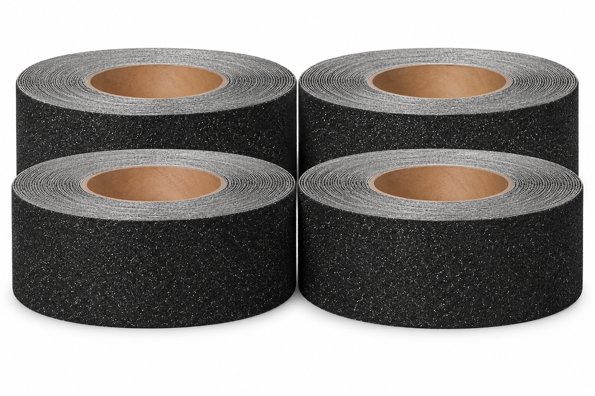 3" X 60' BLACK Heavy Duty (46 Grit) Abrasive Tape - Case of 4 Rolls