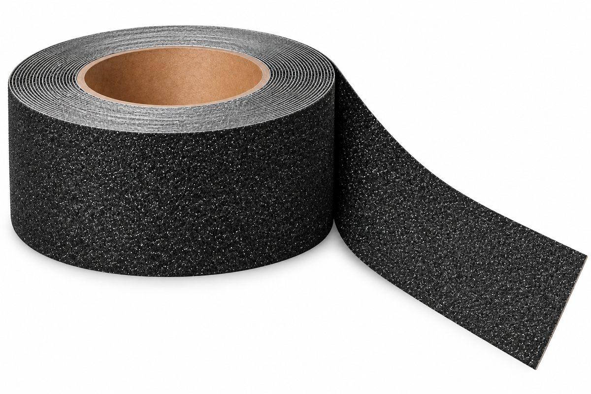3" X 60' BLACK Heavy Duty (46 Grit) Abrasive Tape - Case of 4 Rolls