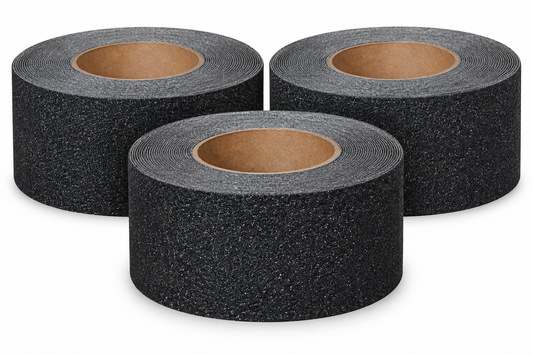 4" X 60' BLACK Heavy Duty (46 Grit) Abrasive Tape - Case of 3 Rolls