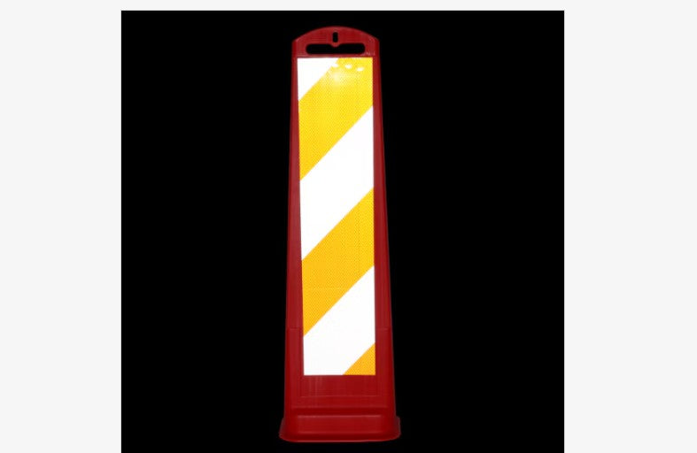 6" x 150' Roll 3M Flexible Prismatic Retroreflective Barricade Sheeting Safety Tape Orange / White 6-inch Stripe/Right Slant - 7 to 10 Day Processing