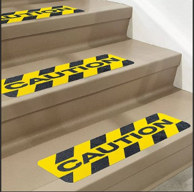 6" x 24" Abrasive Caution STEP TREADS - Case of 24