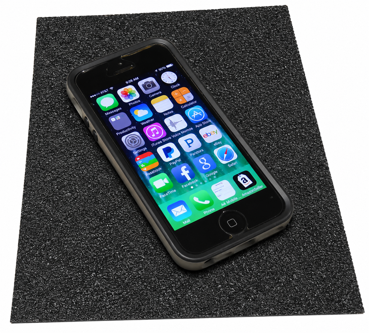6" X 12" Pkg. of 2 Sheets - Resilient Rubberized Non-Slip Grip Tape for Hand Grips Cell Phones Tablets etc. SOFT (NO GRIT)