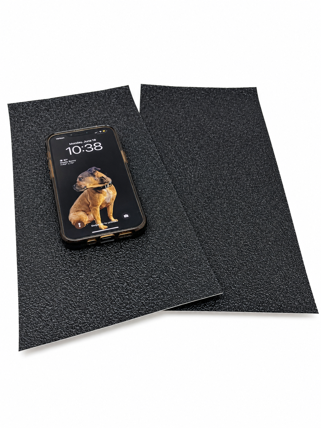 6" X 12" Pkg. of 2 Sheets - Resilient Rubberized Non-Slip Grip Tape for Hand Grips Cell Phones Tablets etc. SOFT (NO GRIT)