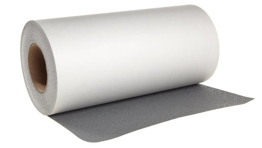 12" X 60' Roll GRAY Resilient (Rubberized) Non-Slip Tape with High Tack Rubber Based Adhesive - Pkg. of 4 Rolls - 10 Day Processing