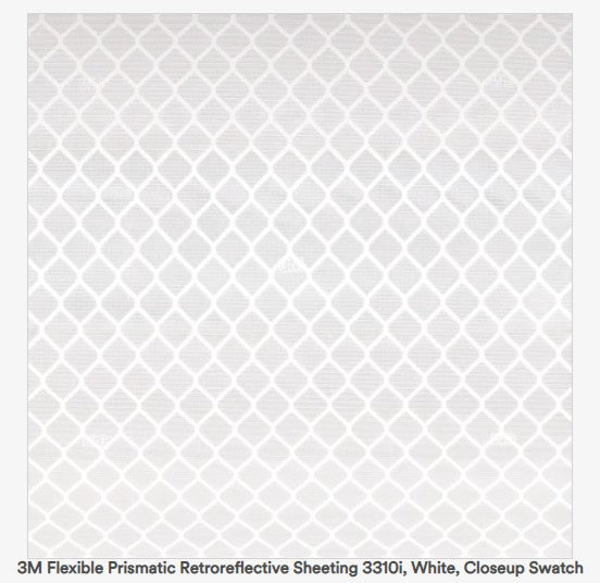 3M™ Flexible Prismatic Retroreflective Sheeting 3310i, White, 4 in x 50 yd Roll