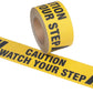 SPECIAL OFFER** 3" X 54' Roll CAUTION WATCH YOUR STEP Vinyl Coarse (NO GRIT) Non-Slip Tape