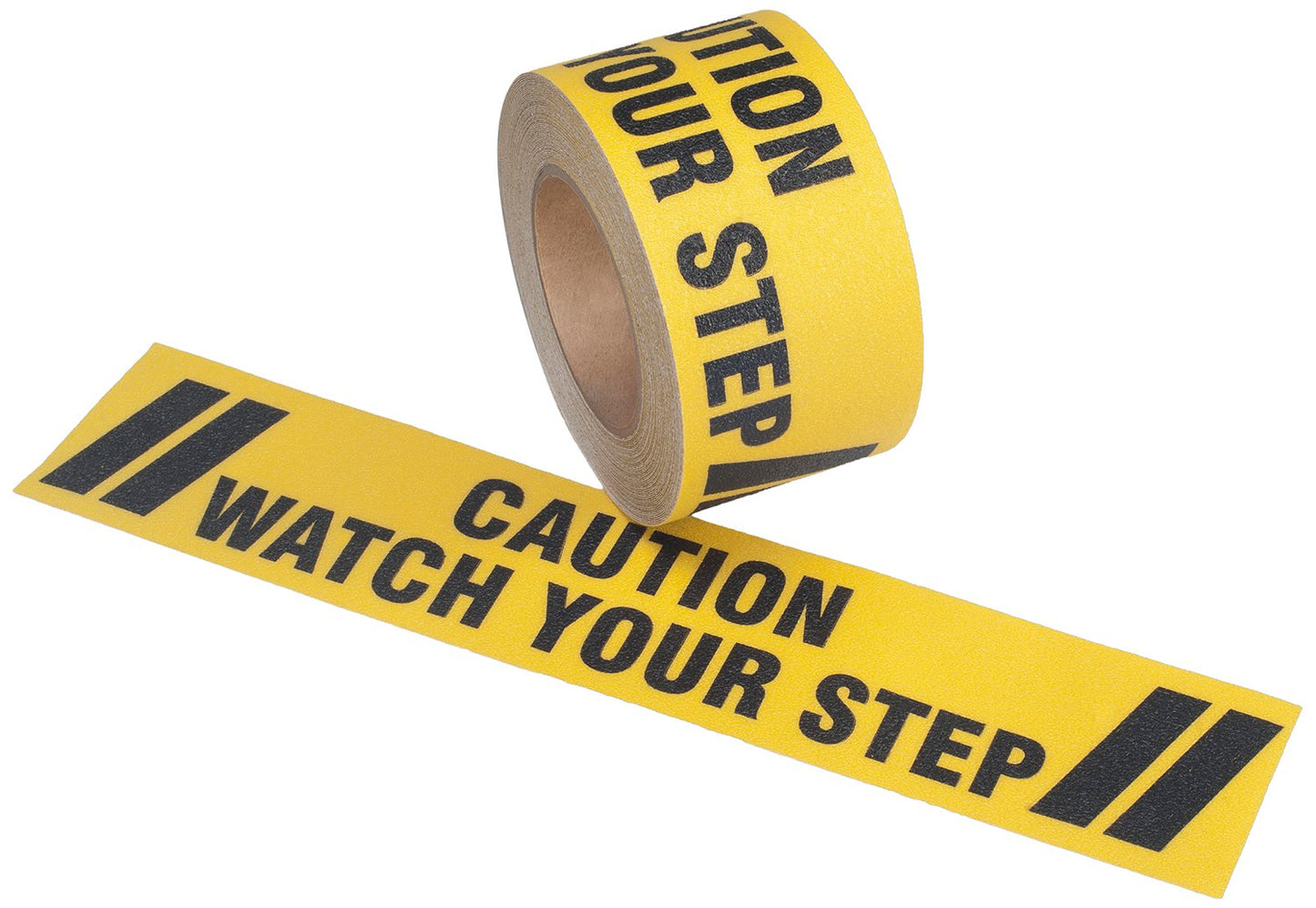 SPECIAL OFFER** 3" X 54' Roll CAUTION WATCH YOUR STEP Vinyl Coarse (NO GRIT) Non-Slip Tape