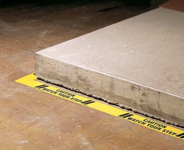 SPECIAL OFFER** 3" X 54' Roll CAUTION WATCH YOUR STEP Vinyl Coarse (NO GRIT) Non-Slip Tape