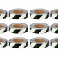 Meets New York City Construction Code MEA No. 241-05-M - Pkg. of 12 Rolls - 1" x 100' BLACK & GLOW IN THE DARK Striped Safety Tape