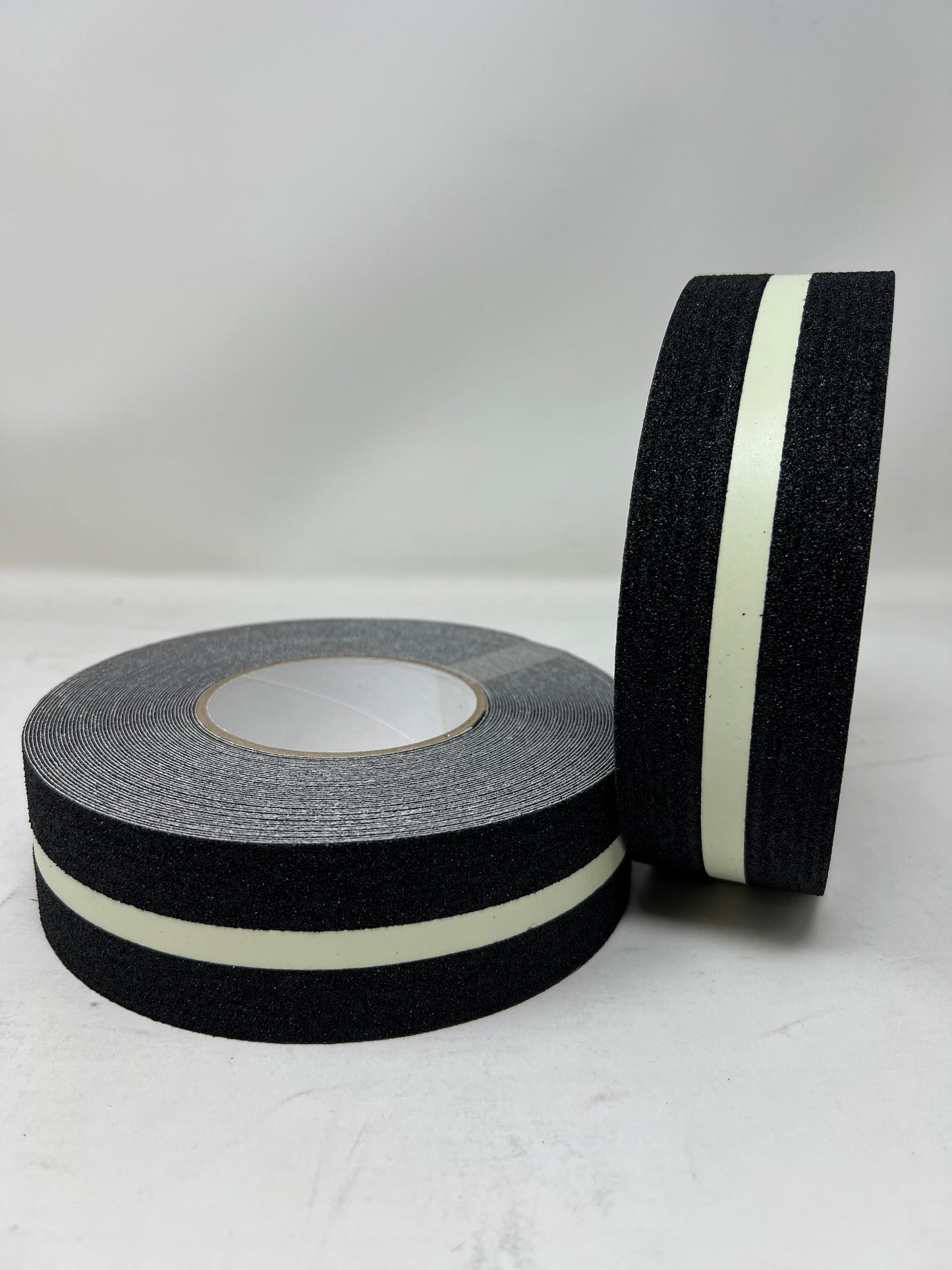SPECIAL OFFER** 2" Wide X 60' Feet Long - Pkg. of 2 Rolls - Black with GLOW Stripe Anti-Slip Tape