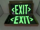 NEW OLD STOCK - OPEN BOX - SPECIAL OFFER - 90% Off - Glo Brite 7082-B Photoluminescent Double Sided Directional Exit Sign - PM100 Green - See Description & Images