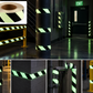 1" x 100 ft. Roll Black / Stripe - Meets UL 1994 and New York City Construction Code - GLOW IN THE DARK IBC Printed Safety Tape - For obstacle marking