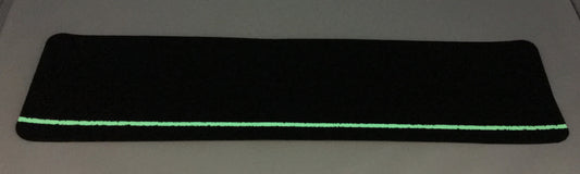 6" X 24" BLACK with GLOW in the Dark Stripe Abrasive Tread - SOLD PER PIECE