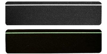 Pkg. of 50 - GLOW Stripe Non-Skid STEP TREADS 6 inch x 24 inch BLACK