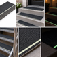 6" X 24" BLACK w GLOW Stripe Abrasive Non-Skid STEP TREADS - Pkg of 10 - Limited Stock