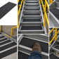 Extreme Adhesive Heavy-Duty Anti-Slip Grit Tape - Pkg of 12 STEP TREADS - 6" X 24" Tread BLACK