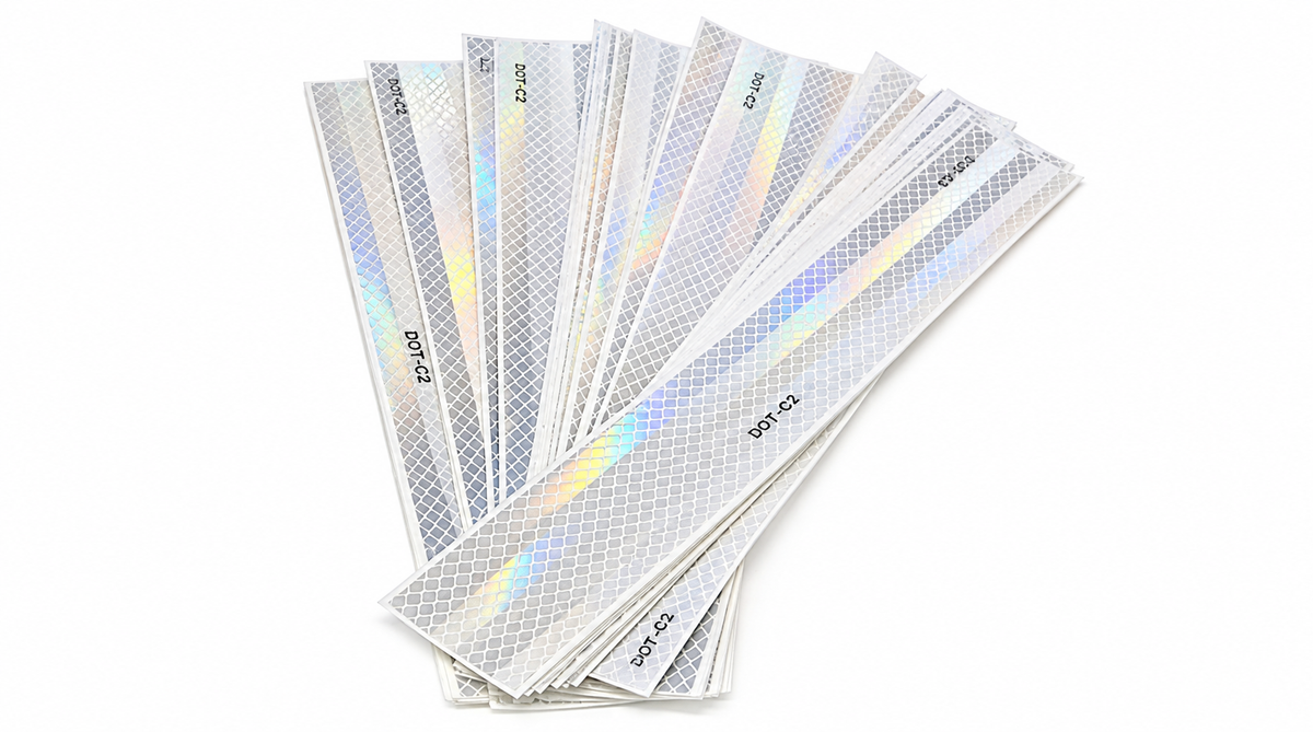 3M DOT Reflective Conspicuity Tape - 2" x 12" Pkg. of 10 Strips WHITE - BACKORDERED Until 10/20