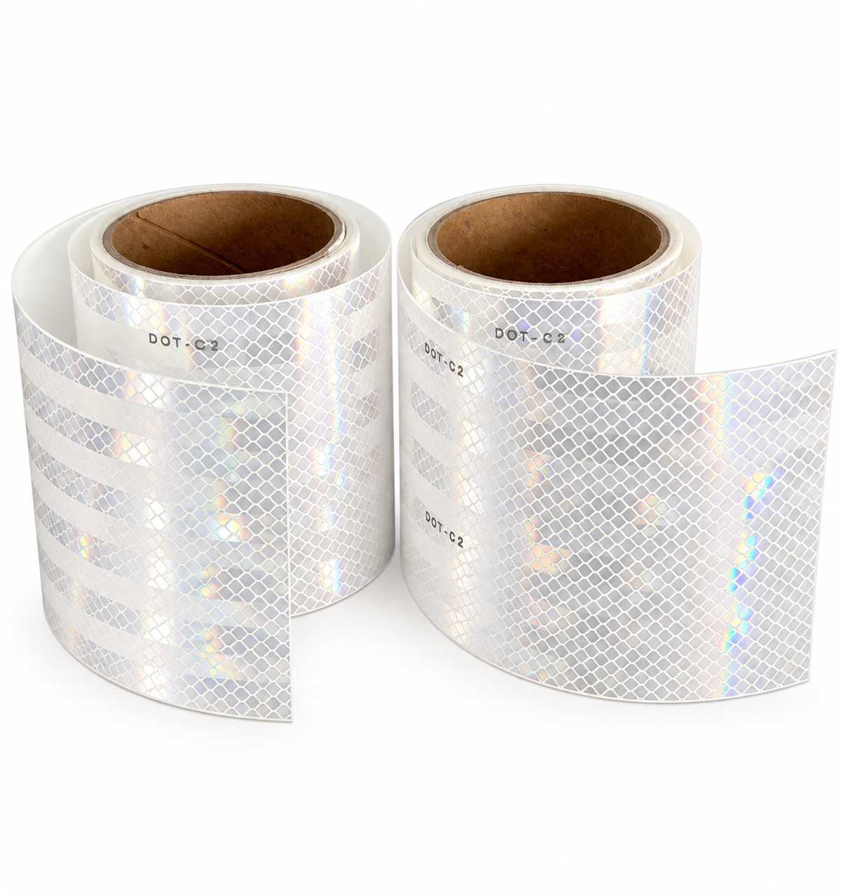 SPECIAL OFFER** Lot of 2 Cut Rolls** - 3M DOT Reflective Tape 983-10 ES Solid White - See Description for Sizes