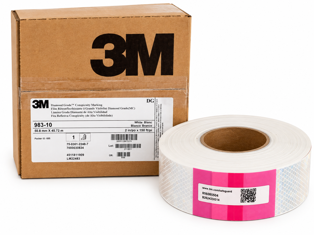 2" x 150' Roll 3M WHITE DOT-C2 Reflective Tape