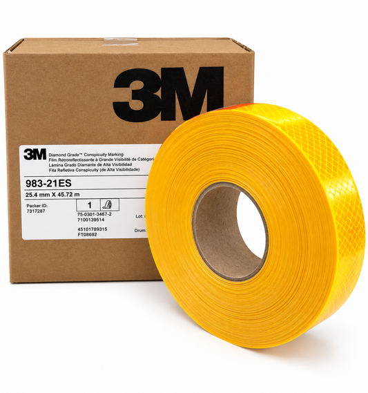 1" x 150' Roll 3M Reflective Safety Tape - Fluorescent Yellow