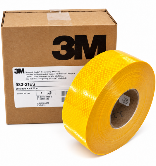 2" x 150' Roll 3M Reflective Safety Tape - Fluorescent Yellow