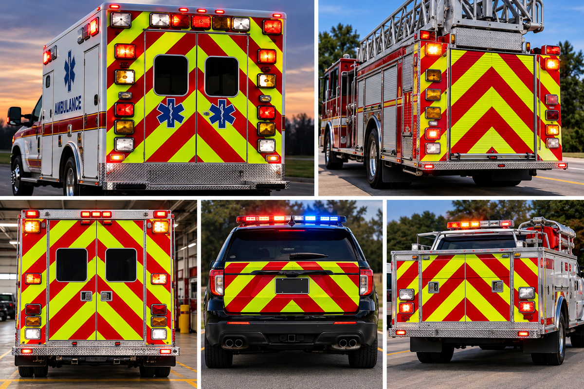 6" x 150' Roll 3M Reflective Tape Emergency Vehicle Markings 983-72NL Solid Red