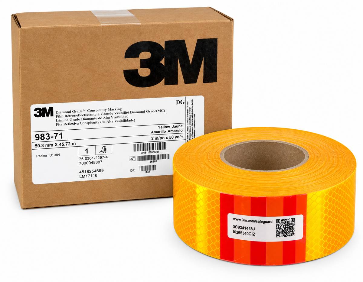 2" x 150' Roll SCHOOL BUS YELLOW 3M Reflective Tape
