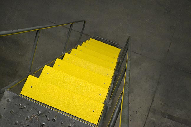 Custom 3" Stair Nosing SAFETY YELLOW 36", 48" & 60"