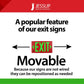 Glo Brite 7040-100-B Photoluminescent Single Sided Indoor Exit Sign - PF100 Green