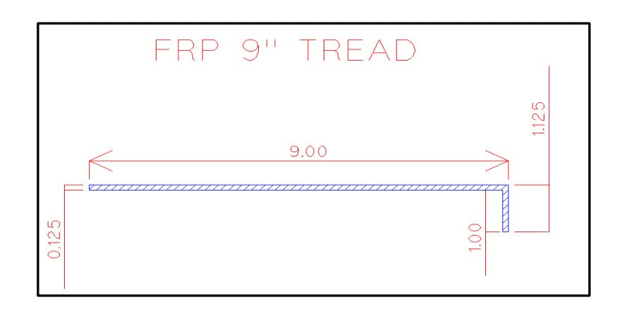 Custom - 9" Width Commercial Non-Slip Step Covers 36", 48" & 60" Lengths