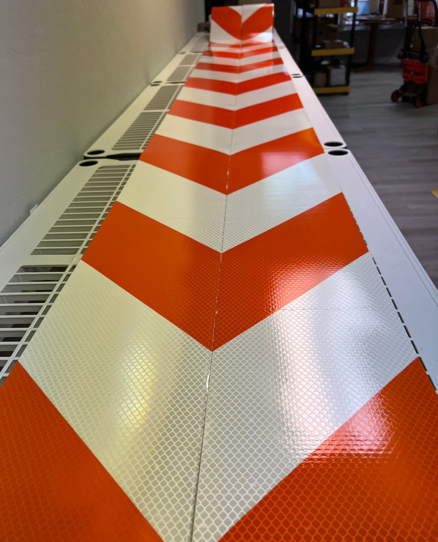 Pkg. of 2 Cut Rolls 3M Flexible Prismatic Retroreflective Barricade Sheeting Safety Tape Orange / White - See description for Sizes