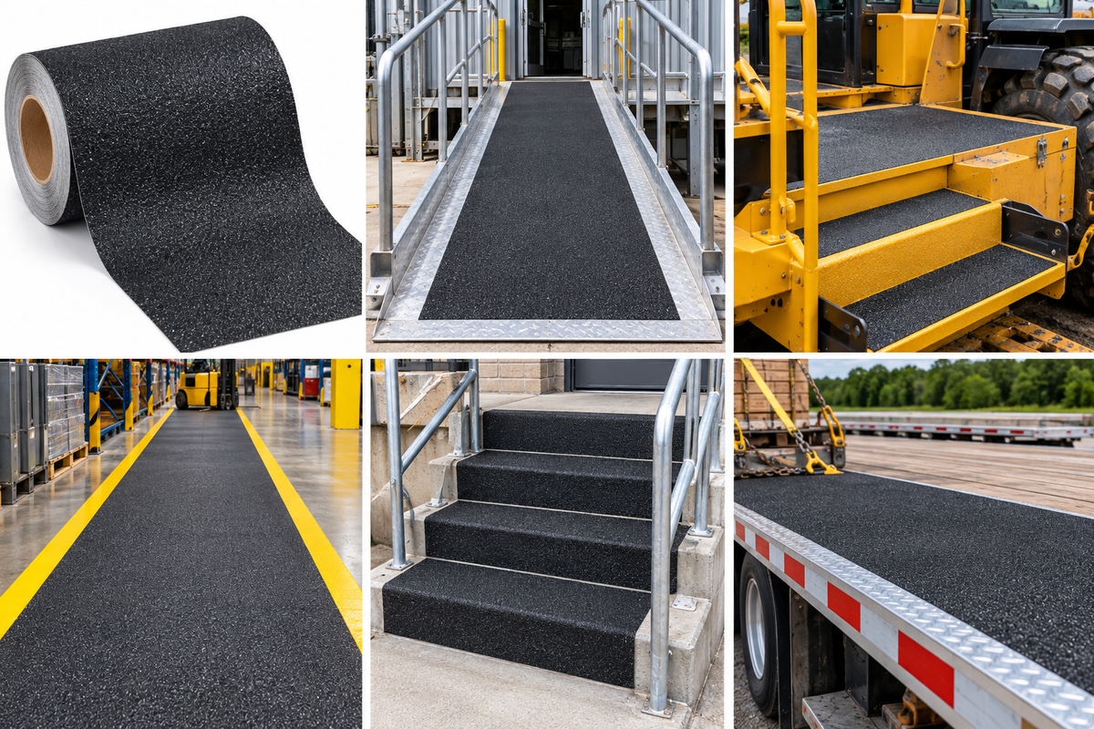 48" X 60' Roll Gator Grip 60 Grit Non-Slip Tape Black