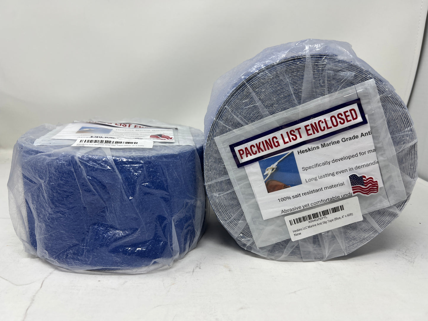 SPECIAL OFFER** Pkg. of 2 Rolls - 4" X 60' Feet Long Safety Grip Marine Anti Slip Tape BLUE