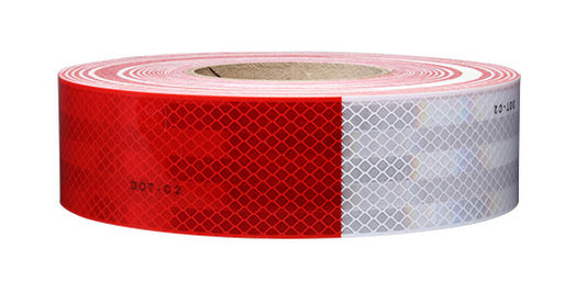 3M DOT Diamond Grade Reflective Conspicuity Tape (PN67535) - 2" x 150' Foot Roll 6” RED / 6” WHITE Pattern