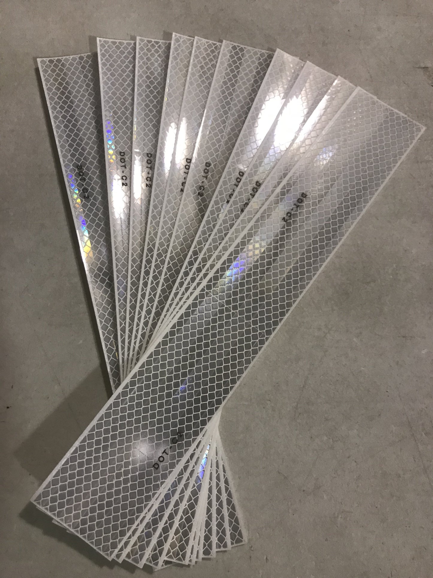 3M DOT Reflective Conspicuity Tape - 2" x 12" Pkg. of 10 Strips WHITE