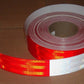 2" Wide x 15' Foot Cut Roll** 3M 983 Series DOT Reflective Conspicuity Tape 11” Red / 7” White Pattern