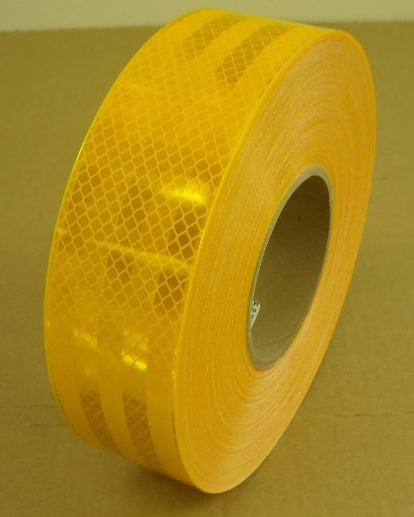 2" Wide x 15' Cut Roll** SCHOOL BUS YELLOW 3M Reflective Tape
