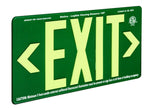 Glo Brite 7082-B Photoluminescent Double Sided Directional Exit Sign - PM100 Green - Special Order - No Return