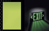 Meets New York City Construction Code MEA No. 241-05-M - Package of 100 - GLOW IN THE DARK Emergency Printed DOOR MARKER Tape - Size: 4" x 4"  - SPECIAL ORDER - NO RETURN - 5-day processing