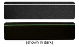 6" X 24" BLACK with GLOW in the Dark Stripe Abrasive Tread - SOLD PER PIECE