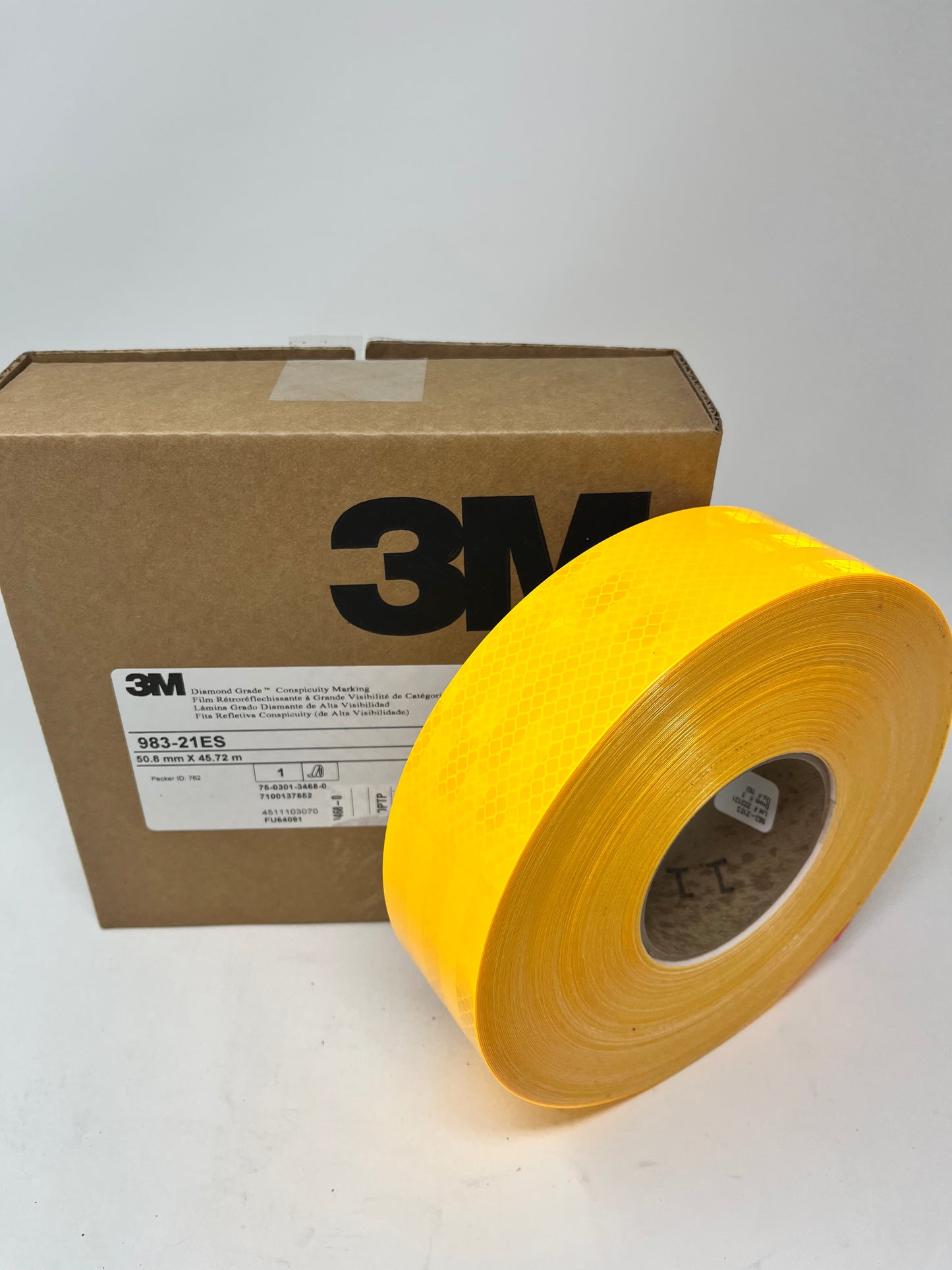 2" x 150' Roll 3M Reflective Safety Tape - Fluorescent Yellow