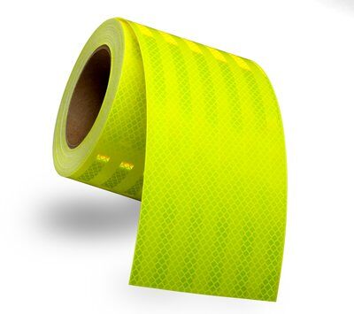 6" x 150' Roll 3M Reflective Tape Emergency Vehicle Markings Fluorescent Yellow Green 983-23