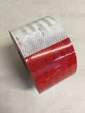 4" x 150' Roll 3M 983-326 6" RED / 6" WHITE DOT Reflective Conspicuity Tape