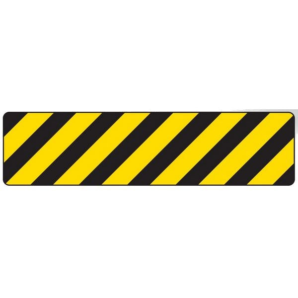 Incom Anti-Slip 6" x 24" Yellow Black Floor Sign